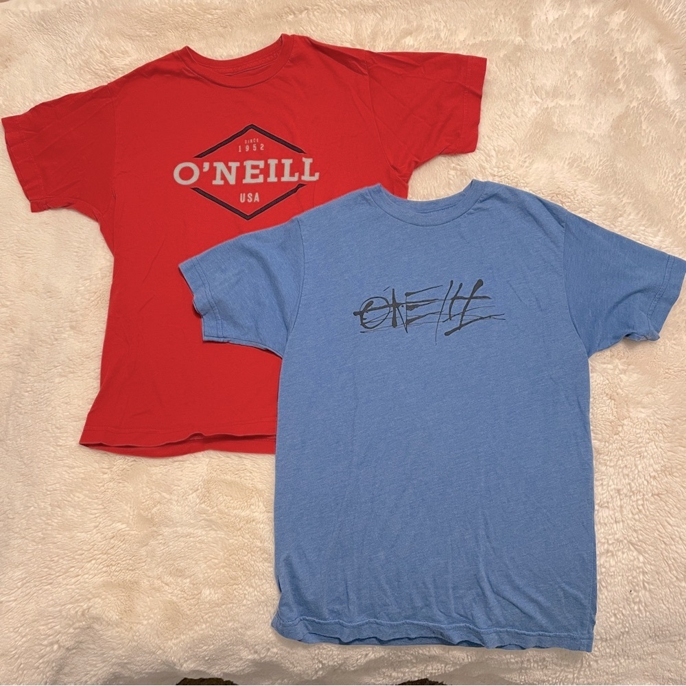 O'Neill Big Kids 2 T-Shirts - Red and Blue Graphic Size Medium